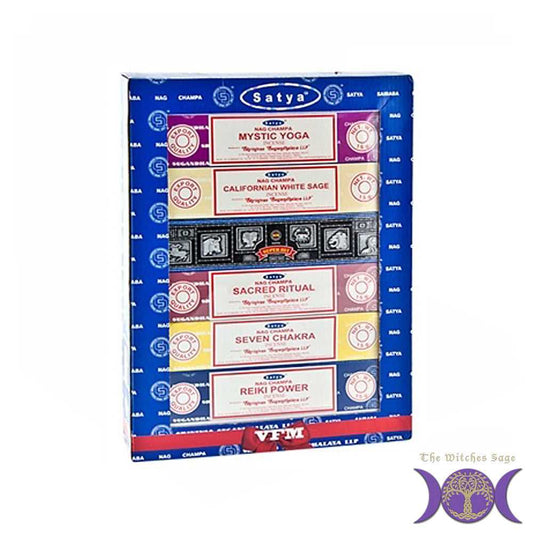 Gift Sets Satya 12-in-1 Sacred Series Gift Pack STGB01 18 $ Shop All The Witches Sage LLC Stew's Incense