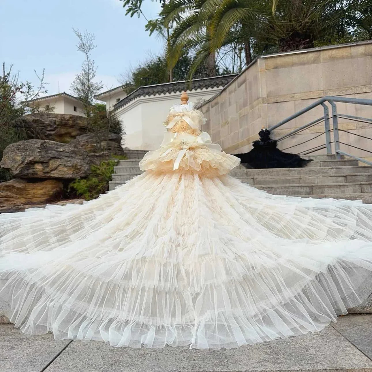 Luxury Fine Luxury Pet Dog Clothes Fashion High-end Handmade Cotton Lace Bow Princess Dress For Small Medium Dog Chihuahua Puppy Skirts 14:175#Black-long dress;5:361385 150 $ Pet Lovers Shop All Products Fashioned Furbabies Stew's Incense