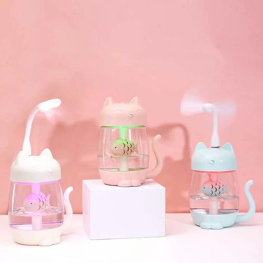 Toolikee 350ml 3in1 USB Himidifier Cat Mini Portable Ultrasonic Lovely Kitty Humidifier with Fan and Night Light Aroma Diffuser 12000037264239739 20 $ Turmera Official Store Stew's Incense