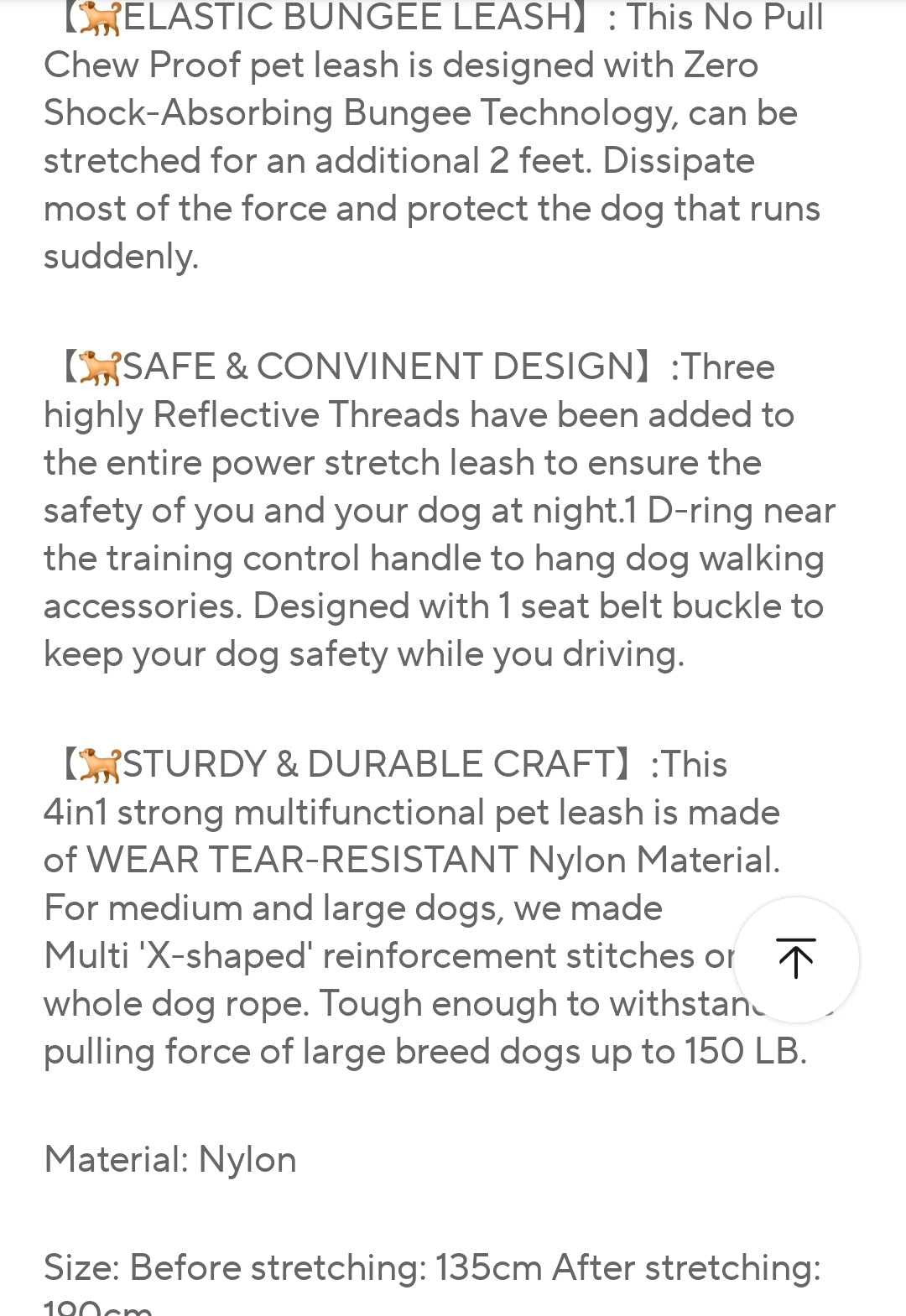 Leash Heavy duty tactical bungee leash shock absorbing reflective, no pull. sku-42281412755516 20 $ Fashioned Furbabies Stew's Incense
