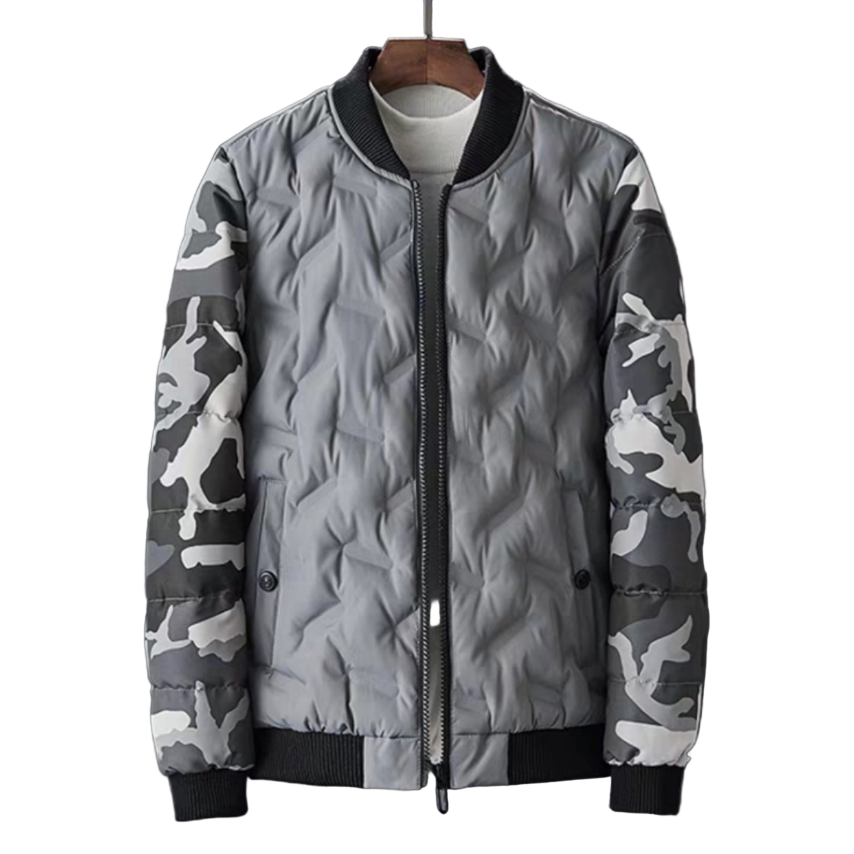 Men Jackets Mens Camouflage Bomber Jacket OPMJ0924B1-BLK-XS 69 $ Coats Onetify Stew's Incense