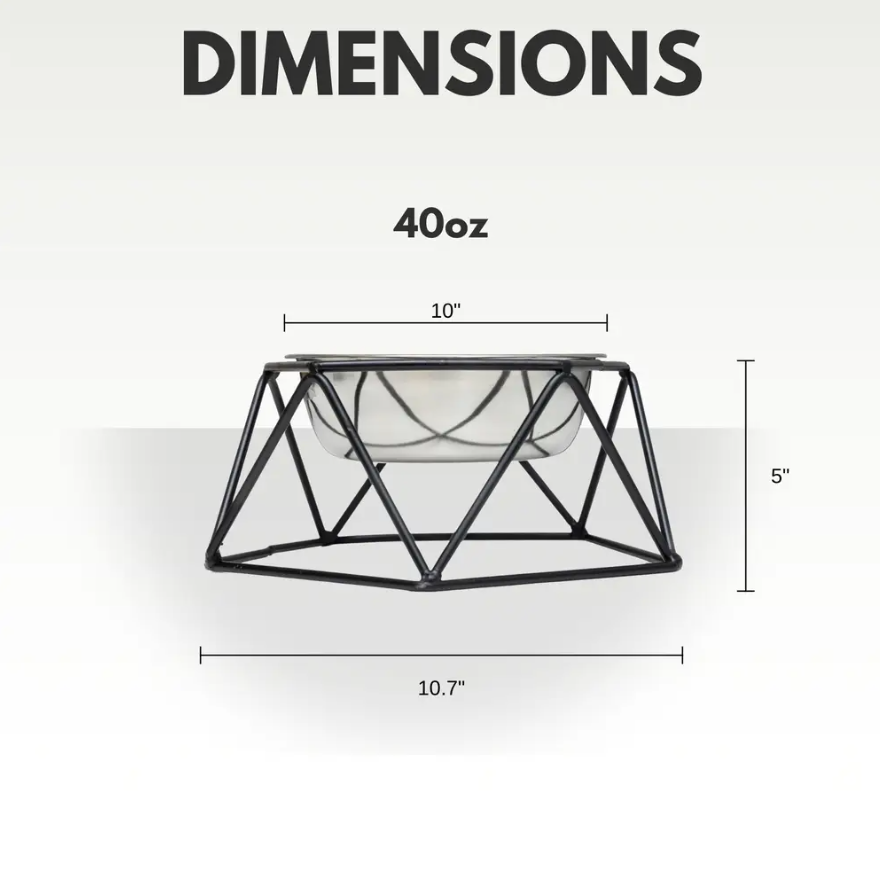 Elevated Feeders Country Living Elevated Single Dog Bowl Feeder – Geometric Design with Removable Stainless Steel Bowl EFDSS8 18 $ Pet Lovers Store American Pet Supplies Stew's Incense