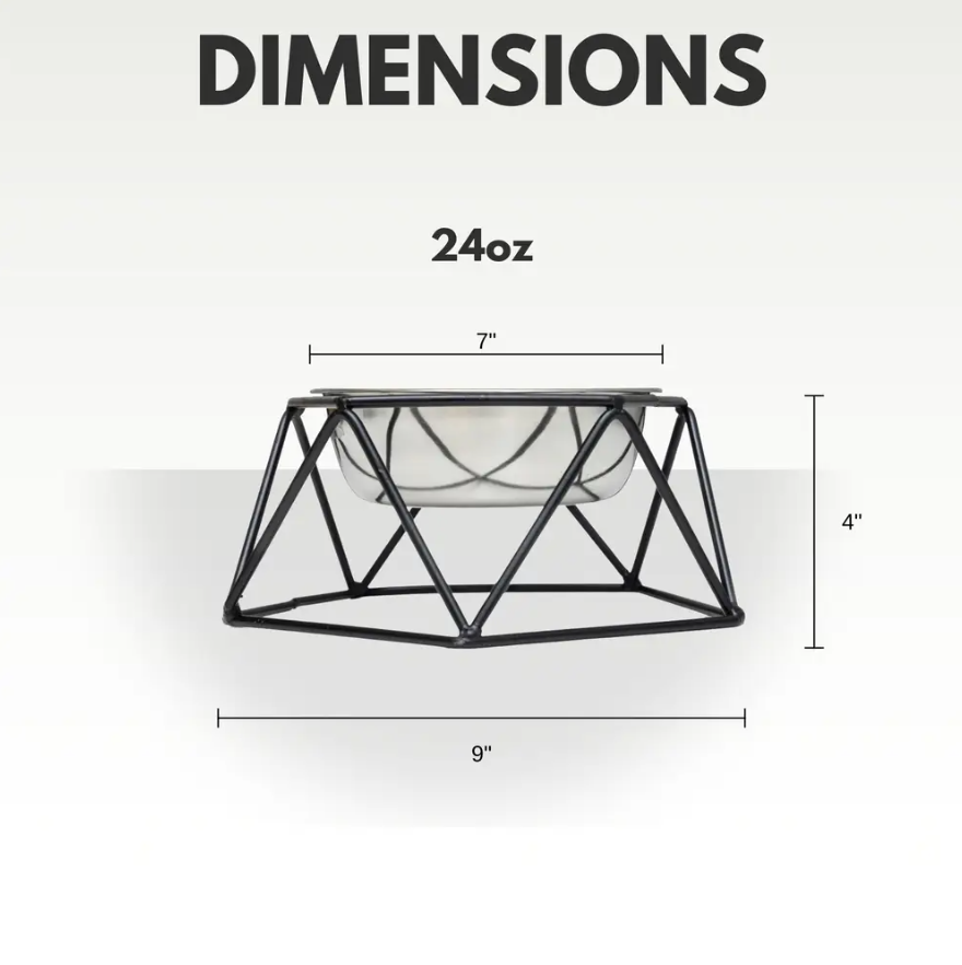 Elevated Feeders Country Living Elevated Single Dog Bowl Feeder – Geometric Design with Removable Stainless Steel Bowl EFDSS8 18 $ Pet Lovers Store American Pet Supplies Stew's Incense