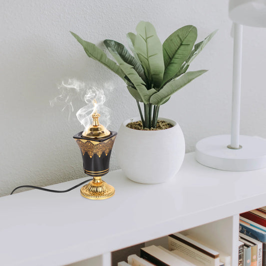 Plug-in Incense Burner Aroma Metal Decorative Burners Original Electric Censer Ceramic Holder for Decoration