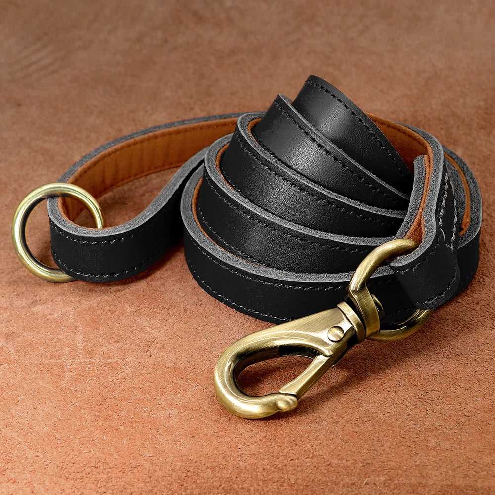 Leather Leash Real Leather Dog Leash Durable Medium Large Dog Lead Genuine Leather Walking Pet Leads Leash for Dogs German Shepherd Pitbull 14:10#black;5:361385 42 $ Pet Lovers Shop All Products Fashioned Furbabies Stew's Incense