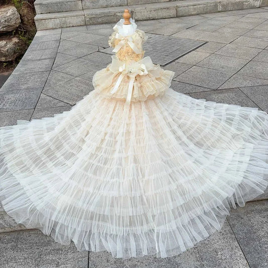 Luxury Fine Luxury Pet Dog Clothes Fashion High-end Handmade Cotton Lace Bow Princess Dress For Small Medium Dog Chihuahua Puppy Skirts 14:175#Black-long dress;5:361385 150 $ Pet Lovers Shop All Products Fashioned Furbabies Stew's Incense