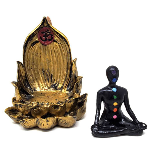 Incense Burner Seven Chakra Backflow Incense Burner BFL-17 27 $ Shop All The Witches Sage LLC Stew's Incense