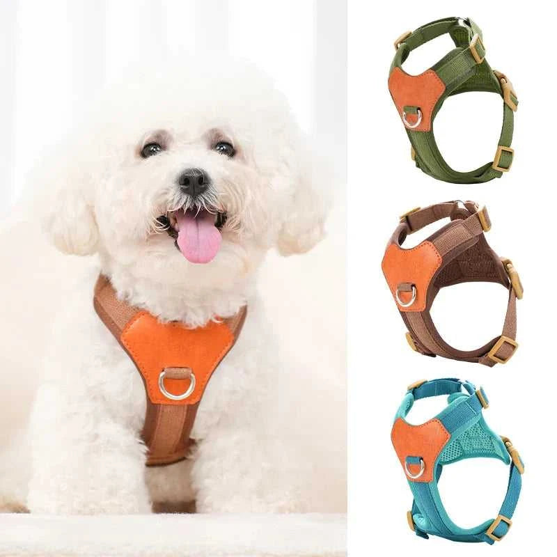 Retro Harness HP374--Retro Pet Harness for dogs,Adjustable webbing and High-quality PU Leather,Breathable mesh lining. 14:200004889#army green;5:361386 35 $ Pet Lovers Shop All Products Fashioned Furbabies Stew's Incense