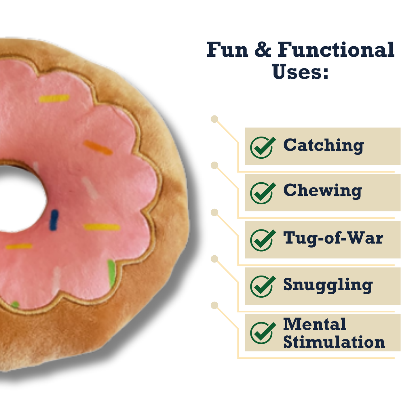 Unique Plush Donut Plush Dog Toy – Soft, Chewy and Cuddly, Safe & Non-Toxic, Ideal for Fetching, Tug-of-War, Gentle Chewing – Strawberry PLU301 12 $ Pet Lovers Store American Pet Supplies Stew's Incense