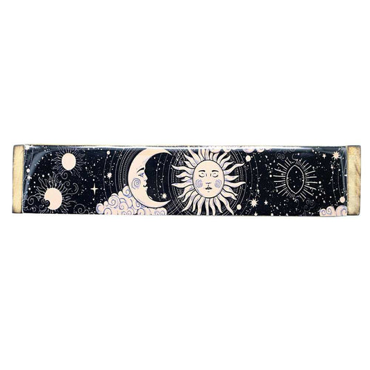 Incense Burner Sun and Moon Wooden Coffin Box Incense Burner 14082 12 $ Shop All The Witches Sage LLC Stew's Incense