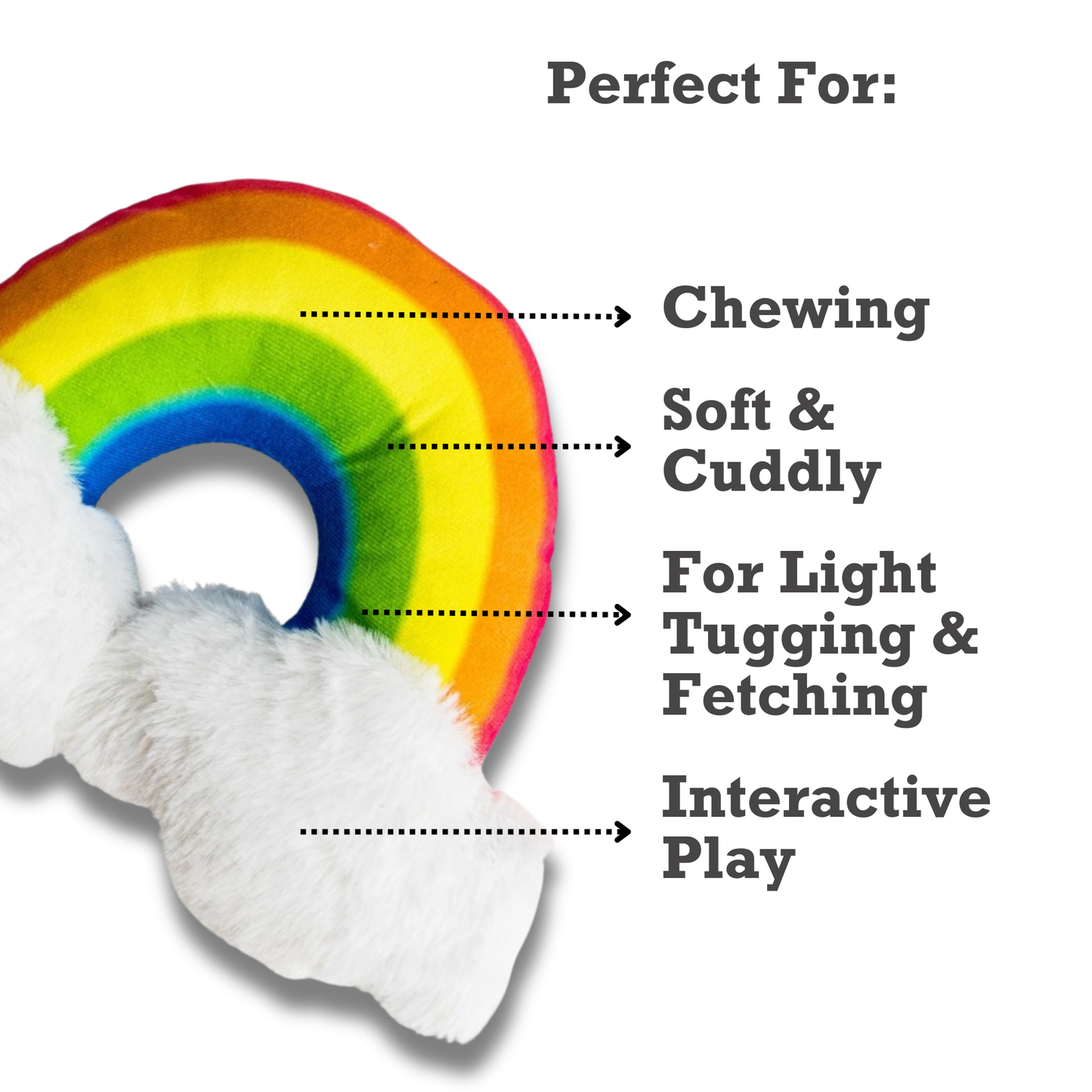 Chew Toys Enchanted Rainbow Magical with Squeaker & Crinkle Paper Plush Dog Toy HOM236 14 $ Pet Lovers Store American Pet Supplies Stew's Incense