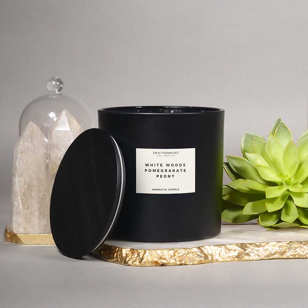 Environment - Candle (Hotel Aromatics) 55oz White Woods | Pomegranate | Peony Candle (Inspired by The Aria Hotel®) EN-CAN55-ARIA 139 $ Candles Stone Candles Stew's Incense