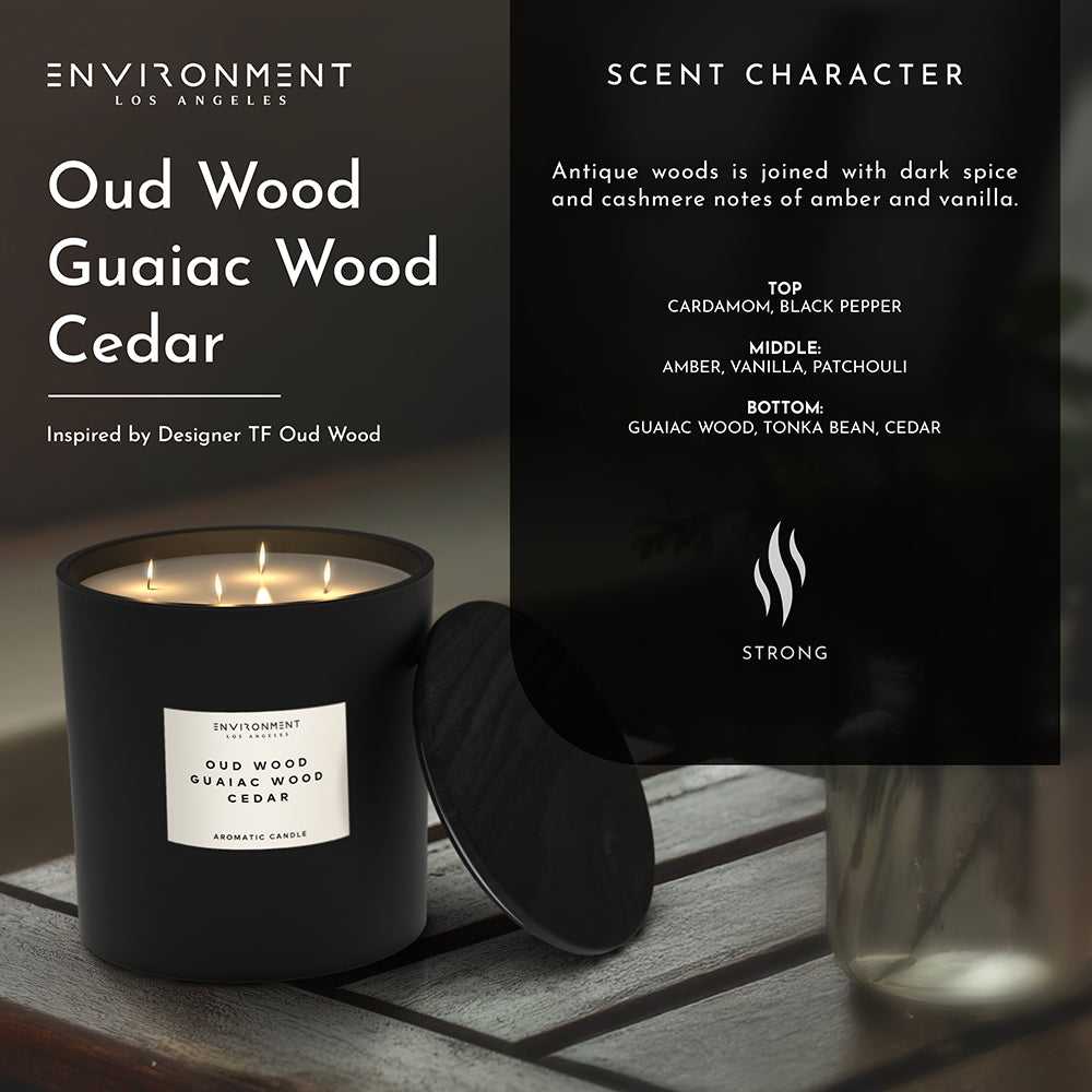 Environment - Candle 55oz Oud Wood | Guaiac Wood | Cedar Candle (Inspired by Tom Ford Oud Wood®) EN-CAN55-TOMFO 139 $ Candles Stone Candles Stew's Incense