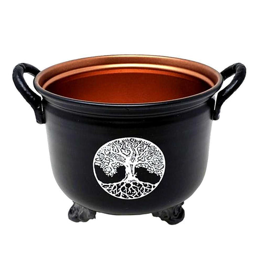 Cauldrons Tree of Life Metal Burner/Cauldron EO2-U7 12 $ Shop All The Witches Sage LLC Stew's Incense