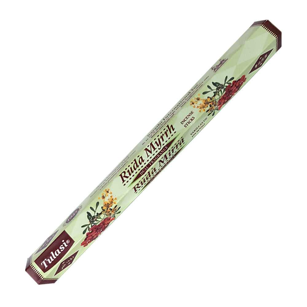 Incense Tulasi Ruda Myrrh Dual Fragrance Incense Sticks 2786 1 $ Shop All The Witches Sage LLC Stew's Incense