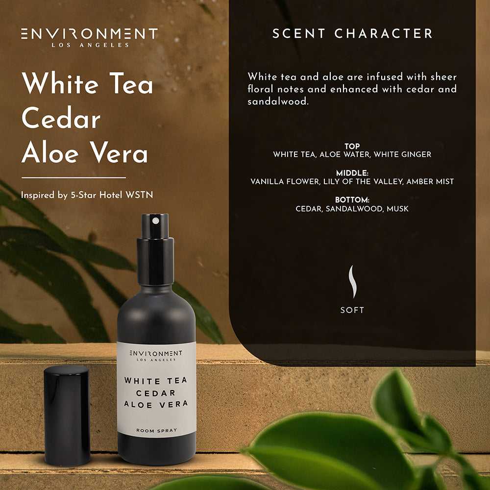 Environment - Room Spray (Hotel Aromatics) White Tea | Cedar | Aloe Vera Room Spray (Inspired by Westin Hotel®) EN-RS-WESTIN 38 $ Lava Rock Diffusers Stone Candles Stew's Incense