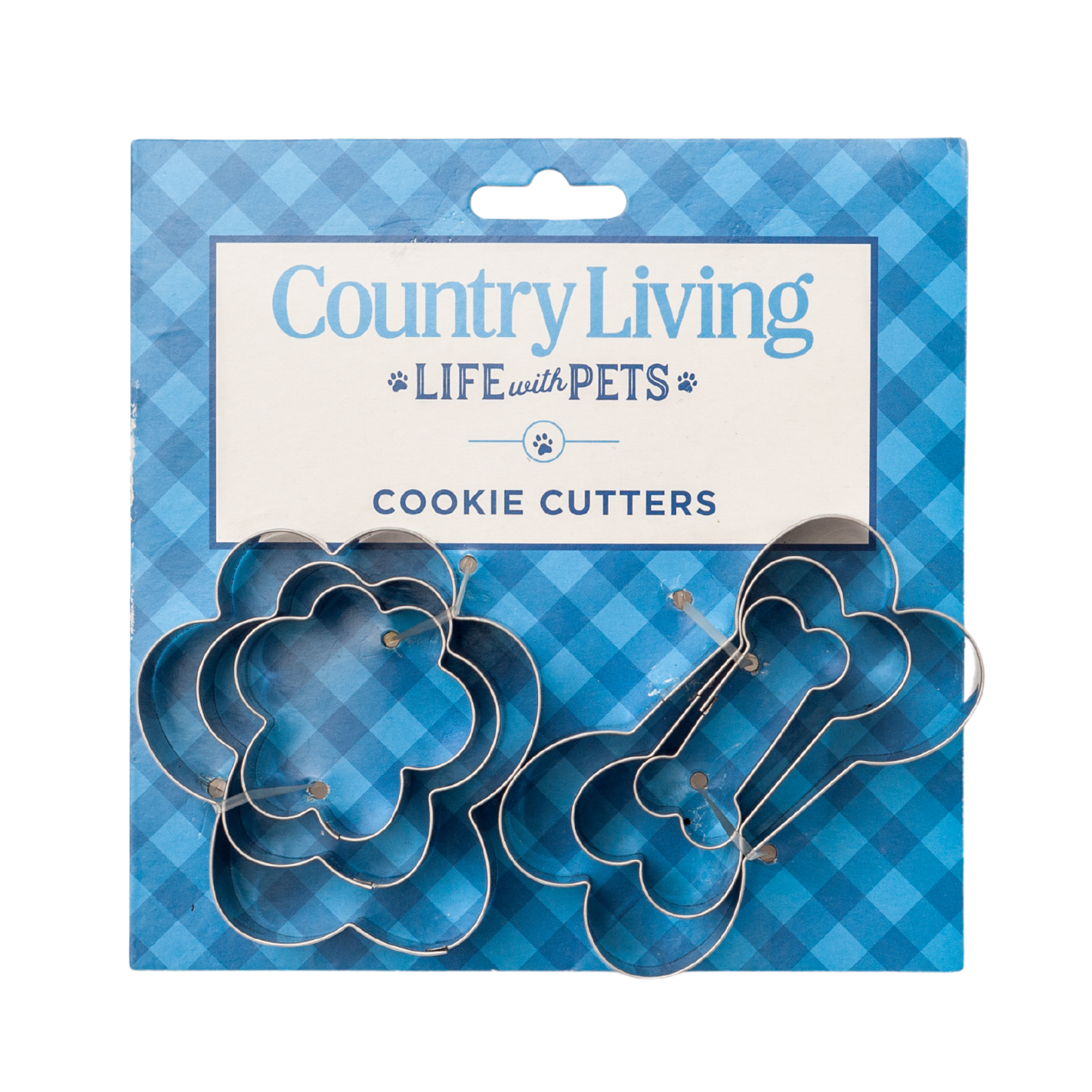 Baking Tray Country Living 6-Piece Stainless Steel Cookie Cutter Set (3 Paw-Shaped, 3 Bone-Shaped) CL-1001 12 $ Pet Lovers Store American Pet Supplies Stew's Incense