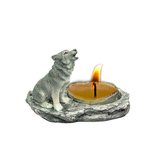 Candle Holder Wolf T-Light Candle 33321 4 $ The Witches Sage LLC Stew's Incense