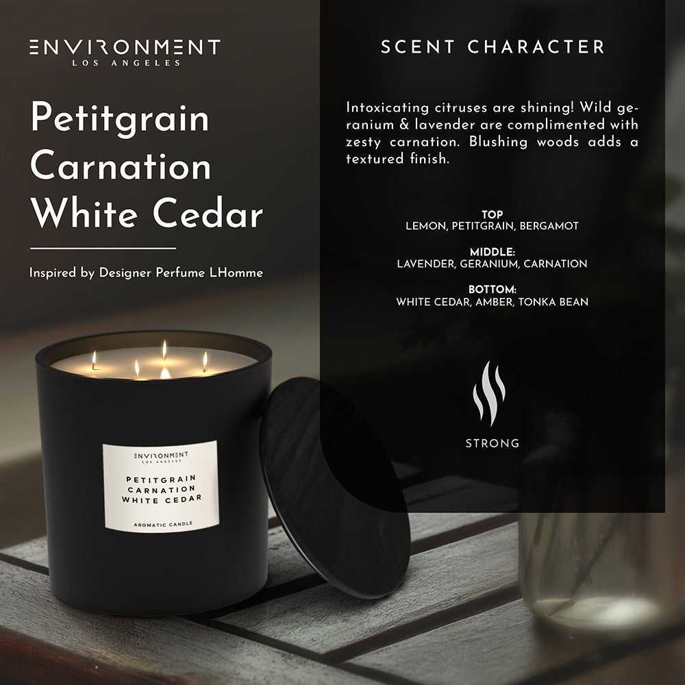 Environment - Candle 55oz Petitgrain | Carnation | White Cedar Candle (Inspired by YSL L'Homme®) EN-CAN55-YSL 139 $ Candles Stone Candles Stew's Incense
