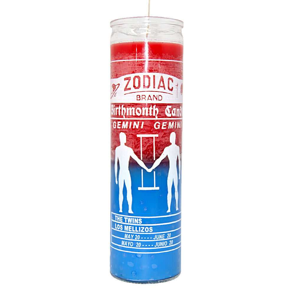 Candle Zodiac Gemini 7 Day Candle 2ZGEM 8 $ Shop All The Witches Sage LLC Stew's Incense