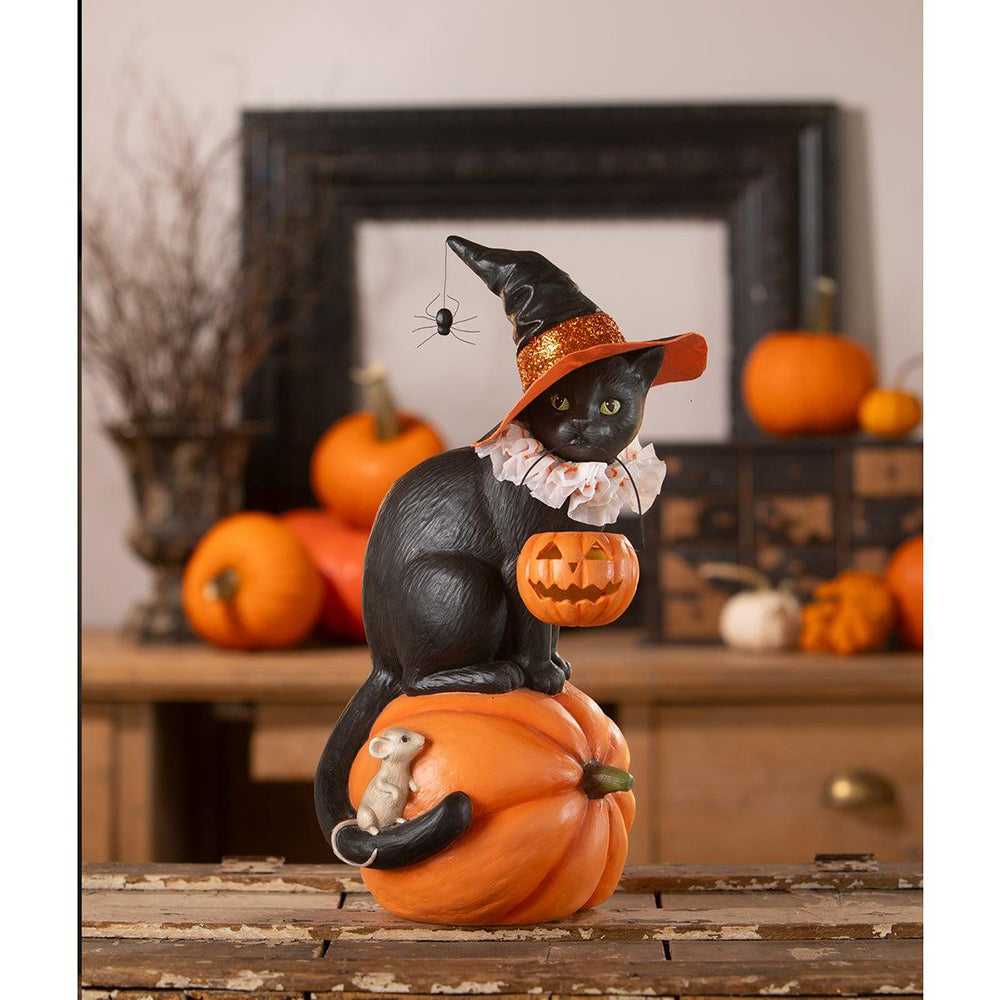 Figurines Cat Witch on Pumpkin by Bethany Lowe Designs TD4155 219 $ Shop All Quirks! Stew's Incense