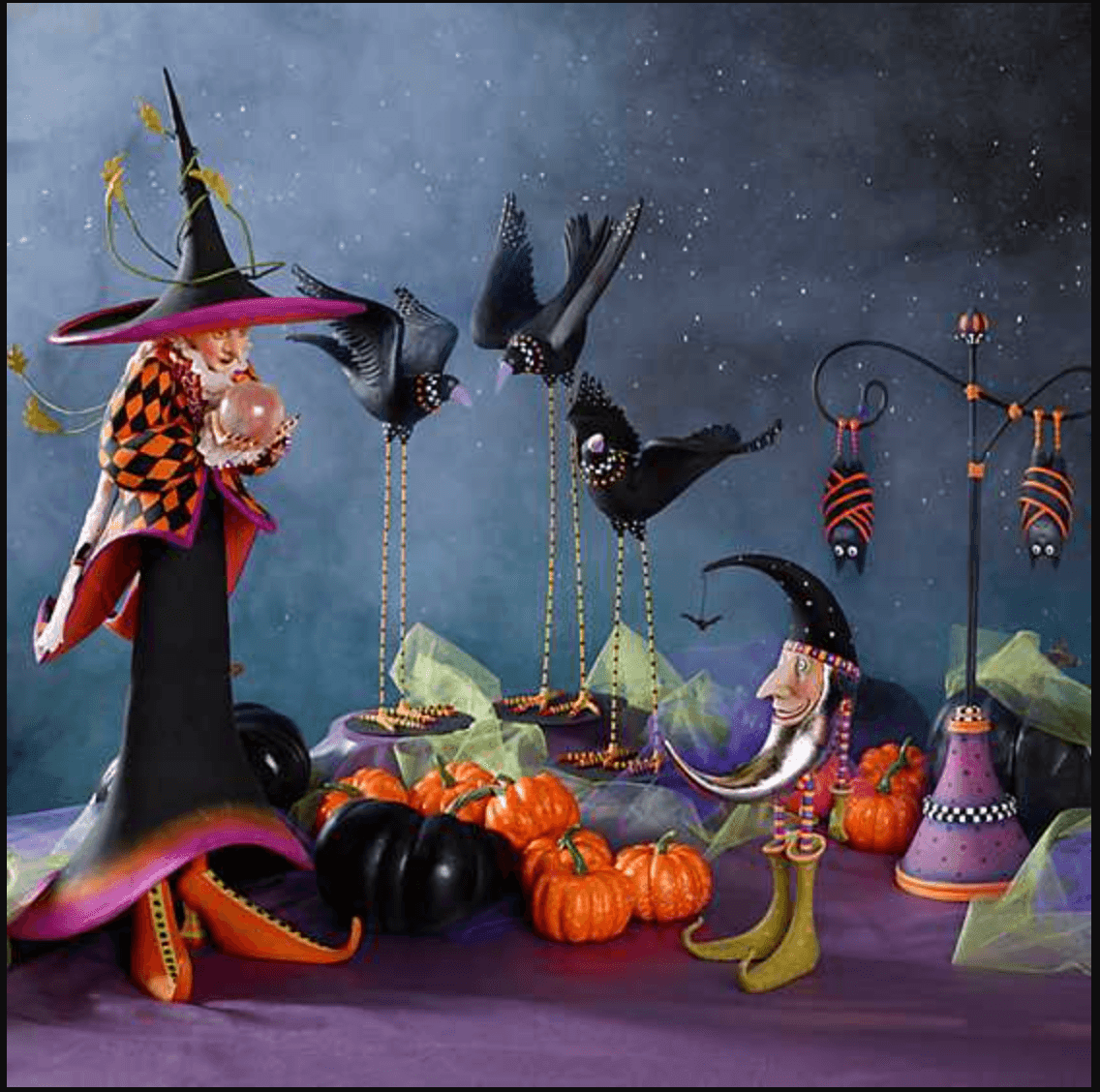 Figurines Crystal Ball Witch Display by Patience Brewster 08-41089 299 $ Quirks! Stew's Incense