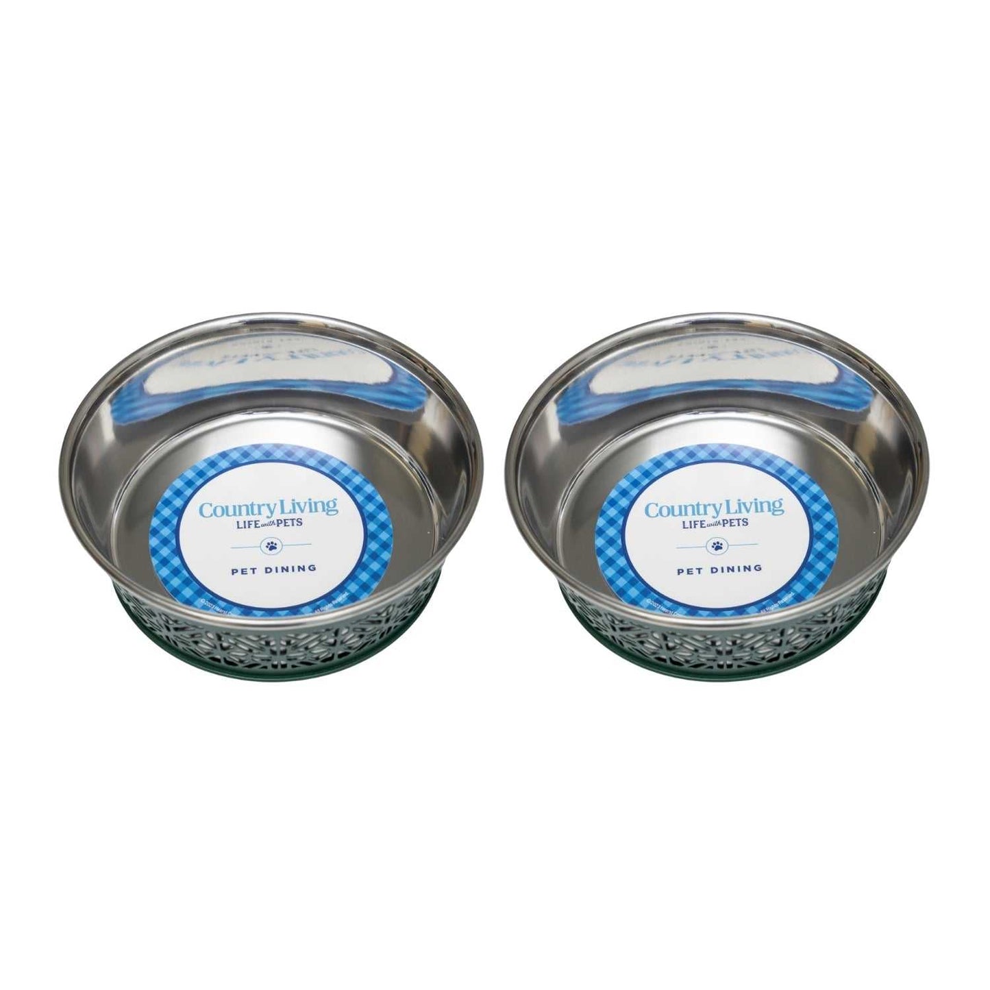 Bowl Country Living Set of 2 Stainless Steel Dog Bowls – Farmhouse Style, Ideal for Small to Medium Dogs DMD007 24 $ Pet Lovers Store American Pet Supplies Stew's Incense