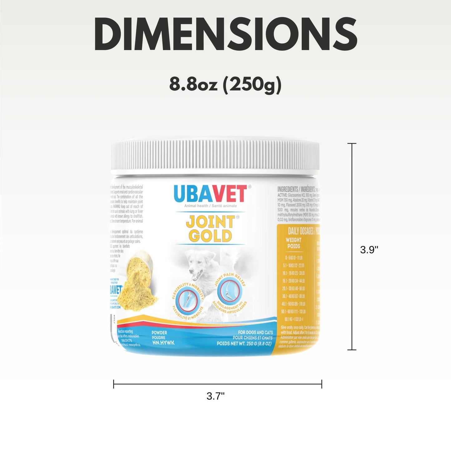 Animal Health UBAVET Joint Gold Joint Care Powder for Dogs & Cats – 8.8 oz (250g) UVUS957 25 $ Pet Lovers Store American Pet Supplies Stew's Incense