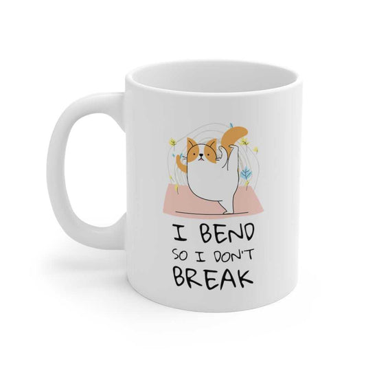 Mug Yoga Pose Cat - I Bend So I Don't Break Mug 2588012724 24 $ Mugs Onetify Stew's Incense