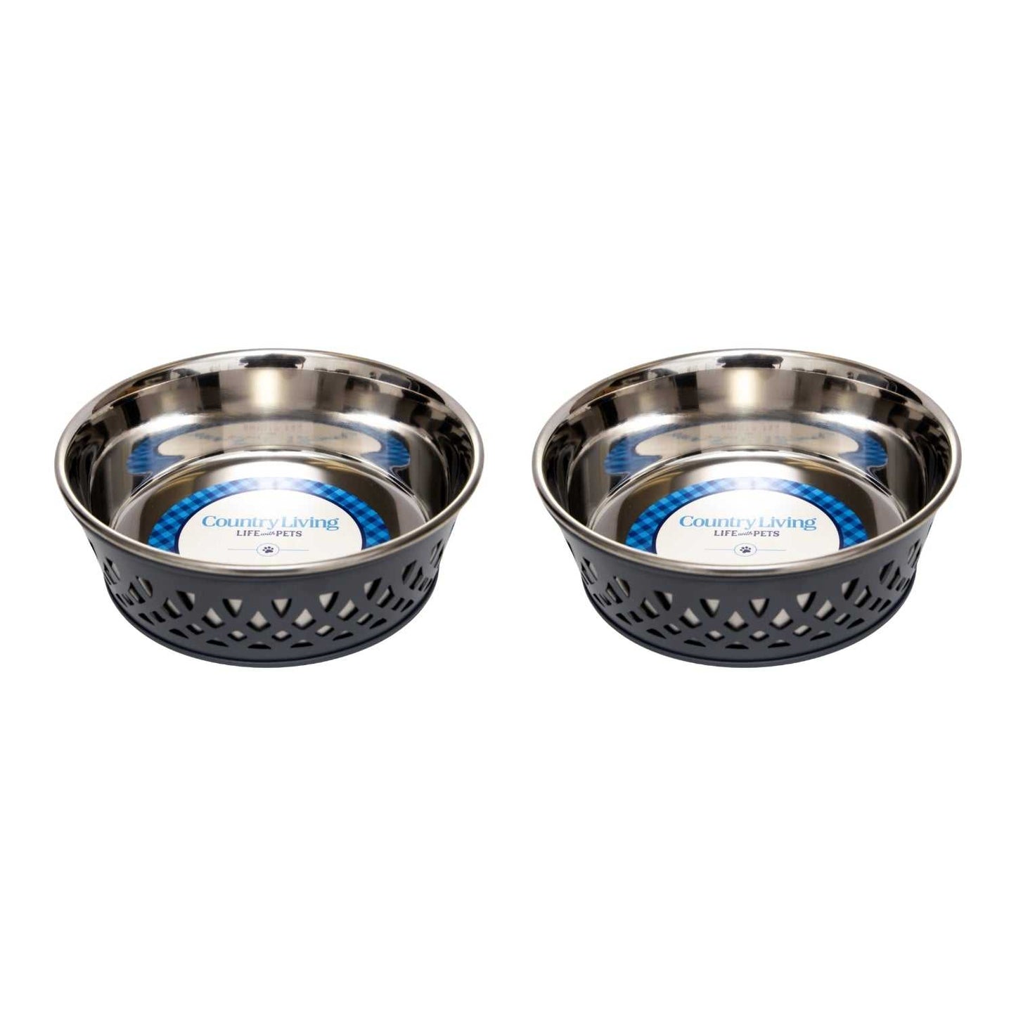 Bowl Country Living Set of 2 Stainless Steel Dog Bowls – Farmhouse Style, Ideal for Small to Medium Dogs DMD007 24 $ Pet Lovers Store American Pet Supplies Stew's Incense