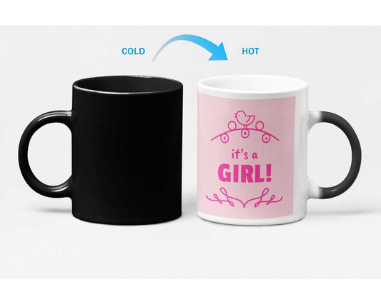 Mug Its a GIRL Baby Shower Heat Sensitive Color Changing Mug CCMLC1005E5 24 $ Mugs Onetify Stew's Incense