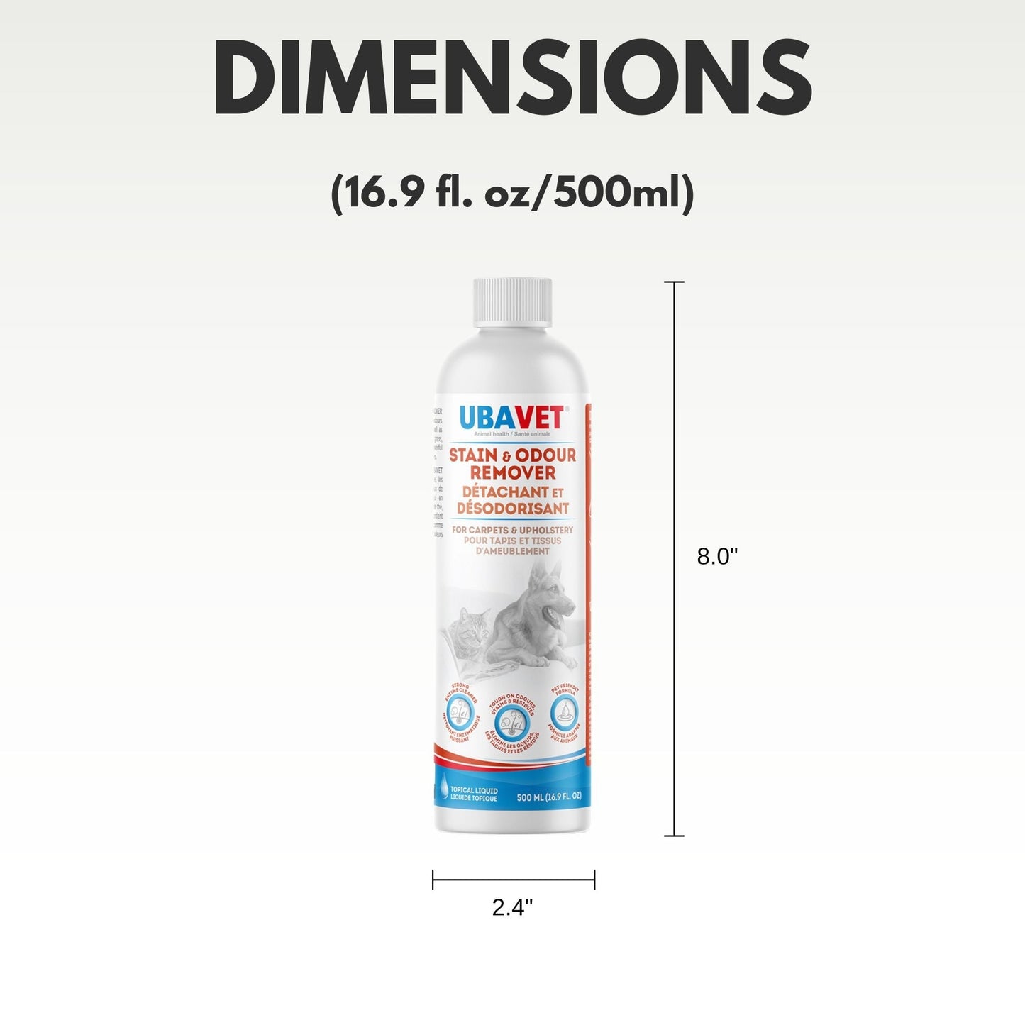 Stain Remover UBAVET Stain and Odor Remover for Dogs & Cats – Powerful Enzyme Cleaner – (16.9 fl oz / 500ml) UVUS3000 16 $ Pet Lovers Store American Pet Supplies Stew's Incense
