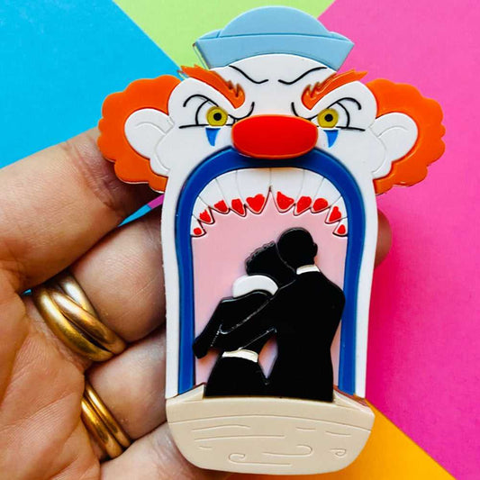 Brooches Creepy Funfair Collection - Scary Clown Tunnel Acrylic Brooch by Makokot Design 1289849742 44 $ Shop All Quirks! Stew's Incense