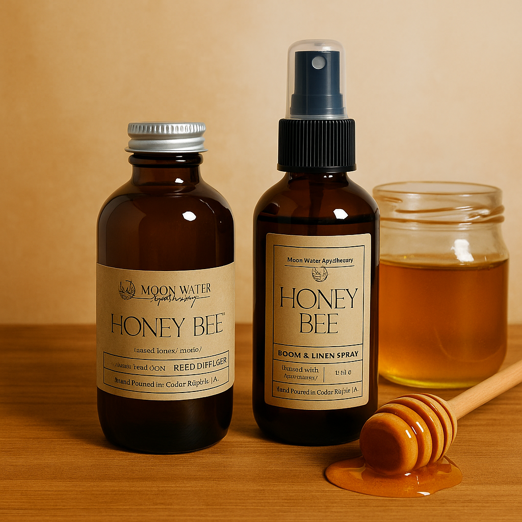 Honey Bee - ROOM & LINEN SPRAY, Sweet Golden Honey, by Moon Water Apothecary sku-40248613994586 24 $ Moon Water Apothecary Stew's Incense