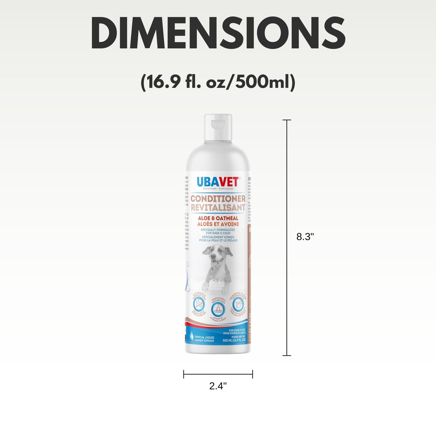 Grooming Supplies UBAVET Aloe & Oatmeal Conditioner for Dogs & Cats – Nourishing & Soothing Formula for Sensitive Skin – (16.9 fl oz / 500ml) UVUS3006 15 $ Pet Lovers Store American Pet Supplies Stew's Incense