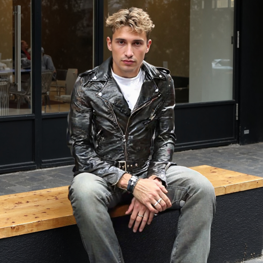 Mens Biker Jacket Mens Faux Leather Biker Zipper Jacket CLAM767876E-BLK-S 76 $ Coats Onetify Stew's Incense