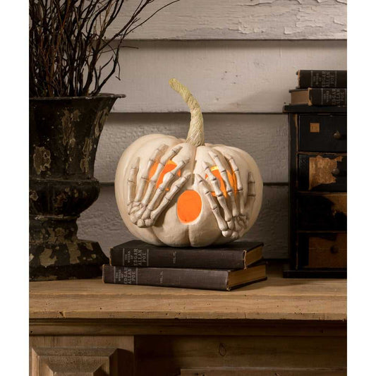 Figurines Peek-a-Boo Pumpkin White by Bethany Lowe Designs TD3138 139 $ Shop All Quirks! Stew's Incense