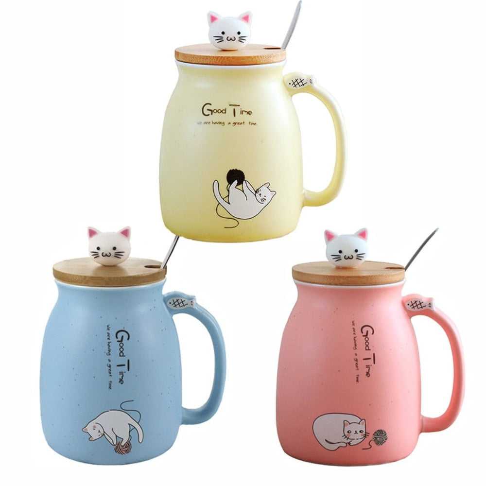 Mug Adorable Cat Cartoon Ceramic Coffee Mug CTM10211A-PNK 36 $ Mugs Onetify Stew's Incense
