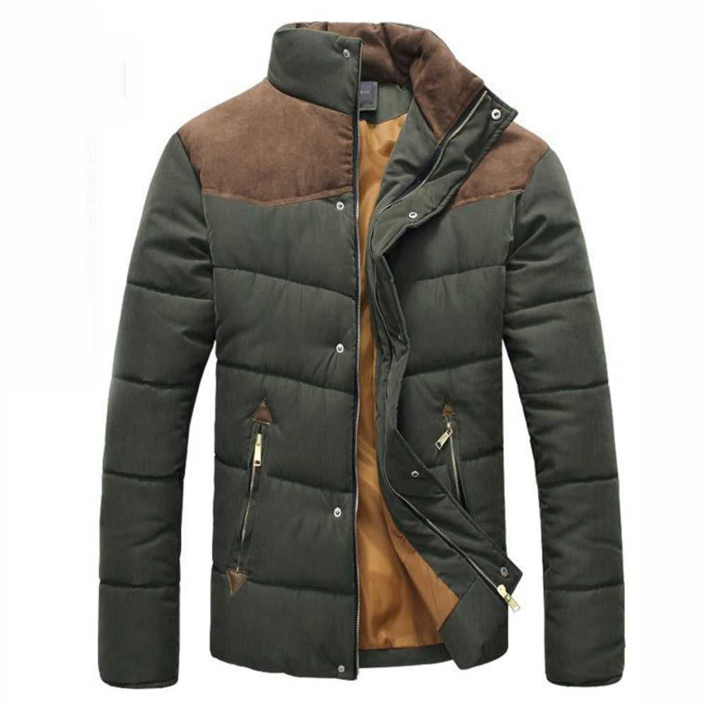 Men Coats Mens Stand Collar Puffer Jacket in Navy Blue OPSJ1204A1-NVY-S 79 $ Coats Onetify Stew's Incense