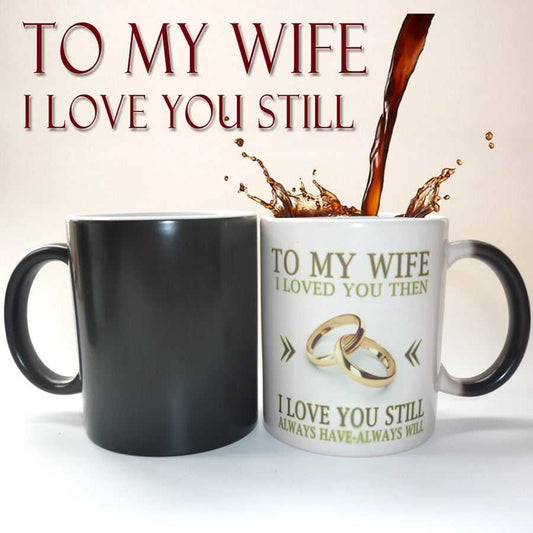 Mug Wedding Anniversary Gift Idea Color Changing Heat Sensitive Magical Ceramic Mug CFMG05173D-W 26 $ Mugs Onetify Stew's Incense