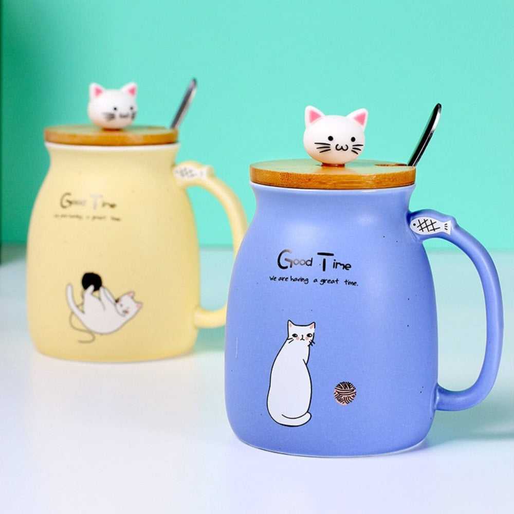 Mug Adorable Cat Cartoon Ceramic Coffee Mug CTM10211A-PNK 36 $ Mugs Onetify Stew's Incense