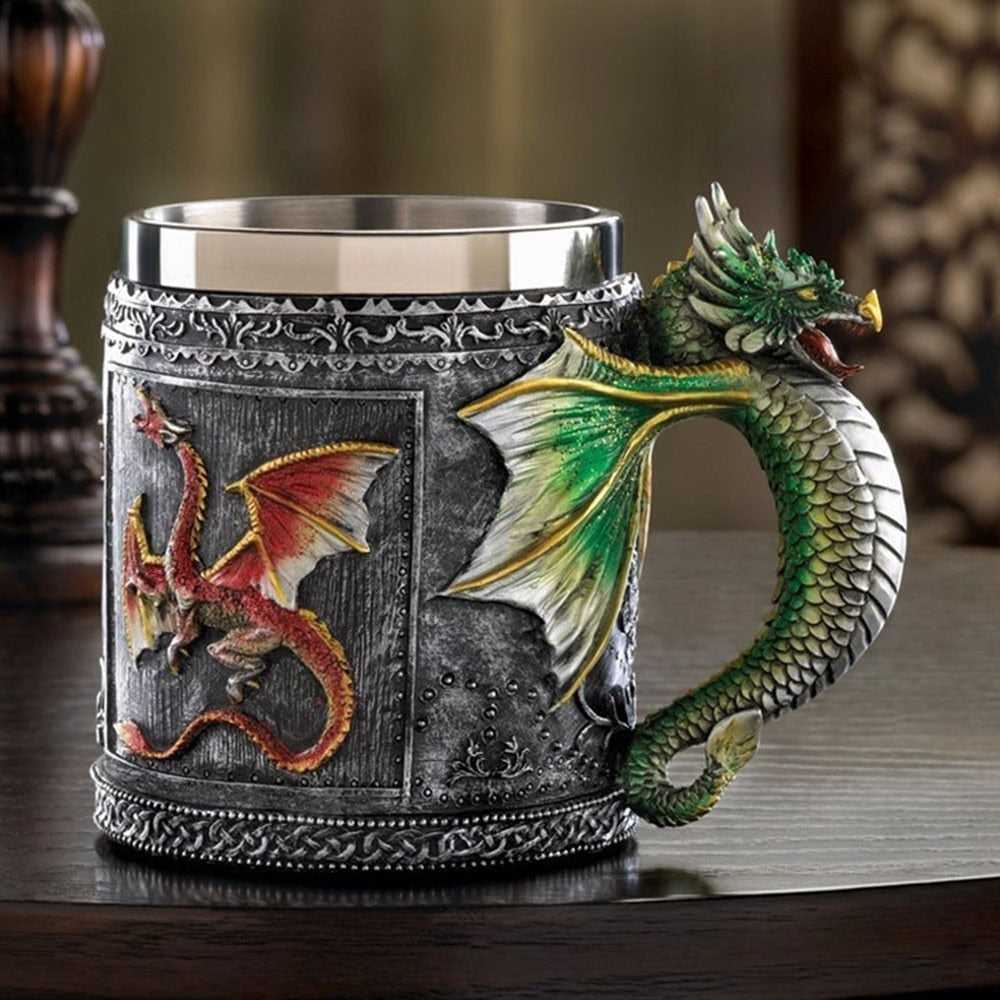 Mug 3D Dragon Theme Stainless Steel 12oz Mug DRG05173C-SLV 49 $ Hem Onetify Stew's Incense