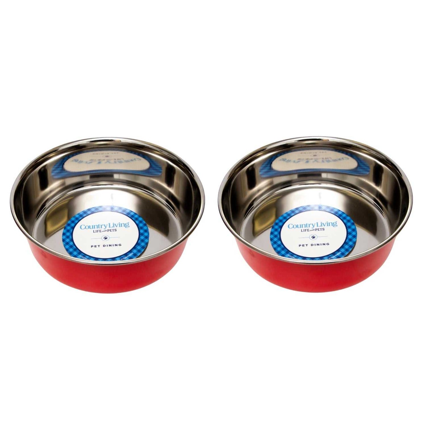 Bowl Country Living Set of 2 Heavy Gauge Stainless Steel Dog Bowls - Perfect for Food & Water SBS 2491 18 $ Pet Lovers Store American Pet Supplies Stew's Incense