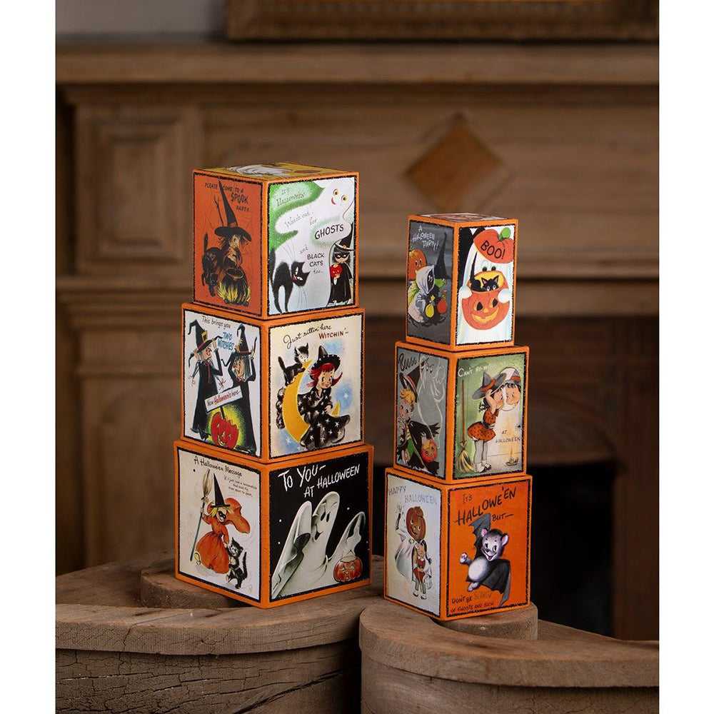 Figurines Retro Hallowen Stacking Blocks by Bethany Lowe Designs TL4356 69 $ Shop All Quirks! Stew's Incense