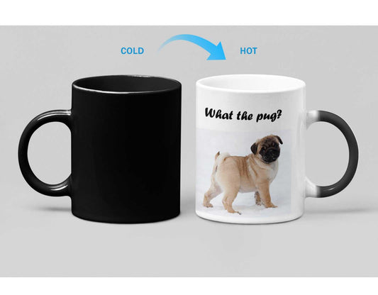 Mug What The Pug Adorable Pug Heat Sensitive Color Changing Coffee Mug CCMLC1010J2 24 $ Mugs Onetify Stew's Incense