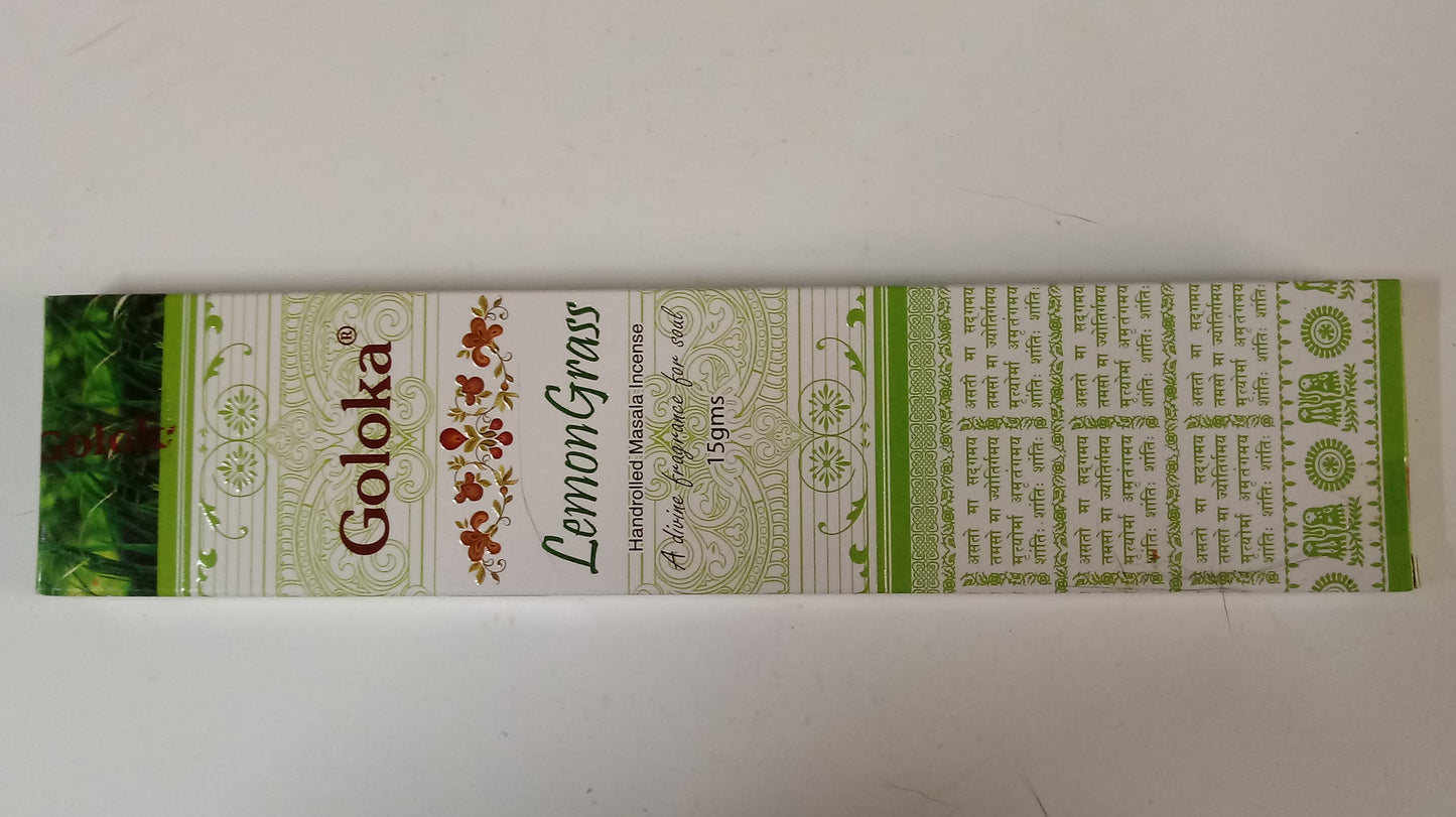 Goloka Lemon Grass Incense Stick---15 gram