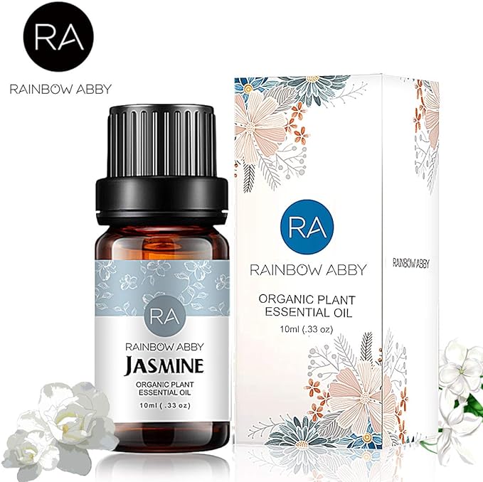 RAINBOW ABBY Jasmine Essential Oil 100% Pure Orangic Aromatherapy Plant Essential Oils Set for Diffuser - 10ML