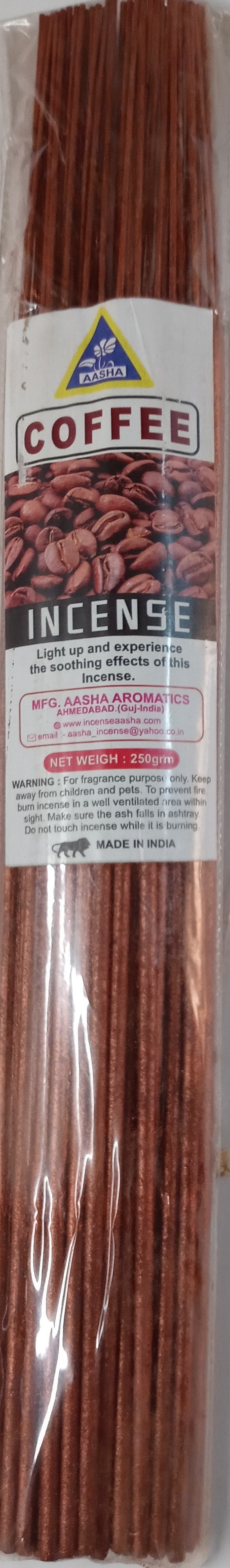 Aasha Coffee Jumbo Incense Sticks-16 Inch-40 Sticks