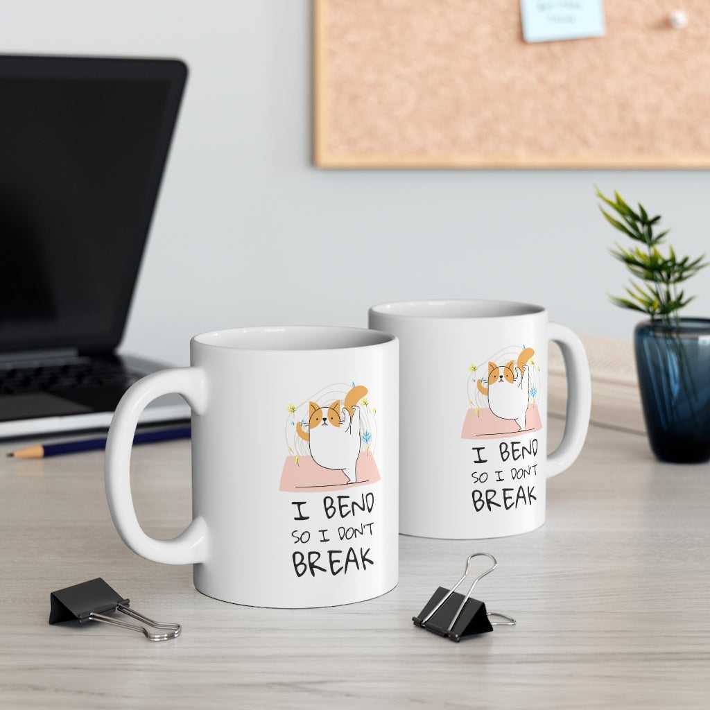 Mug Yoga Pose Cat - I Bend So I Don't Break Mug 2588012724 24 $ Mugs Onetify Stew's Incense