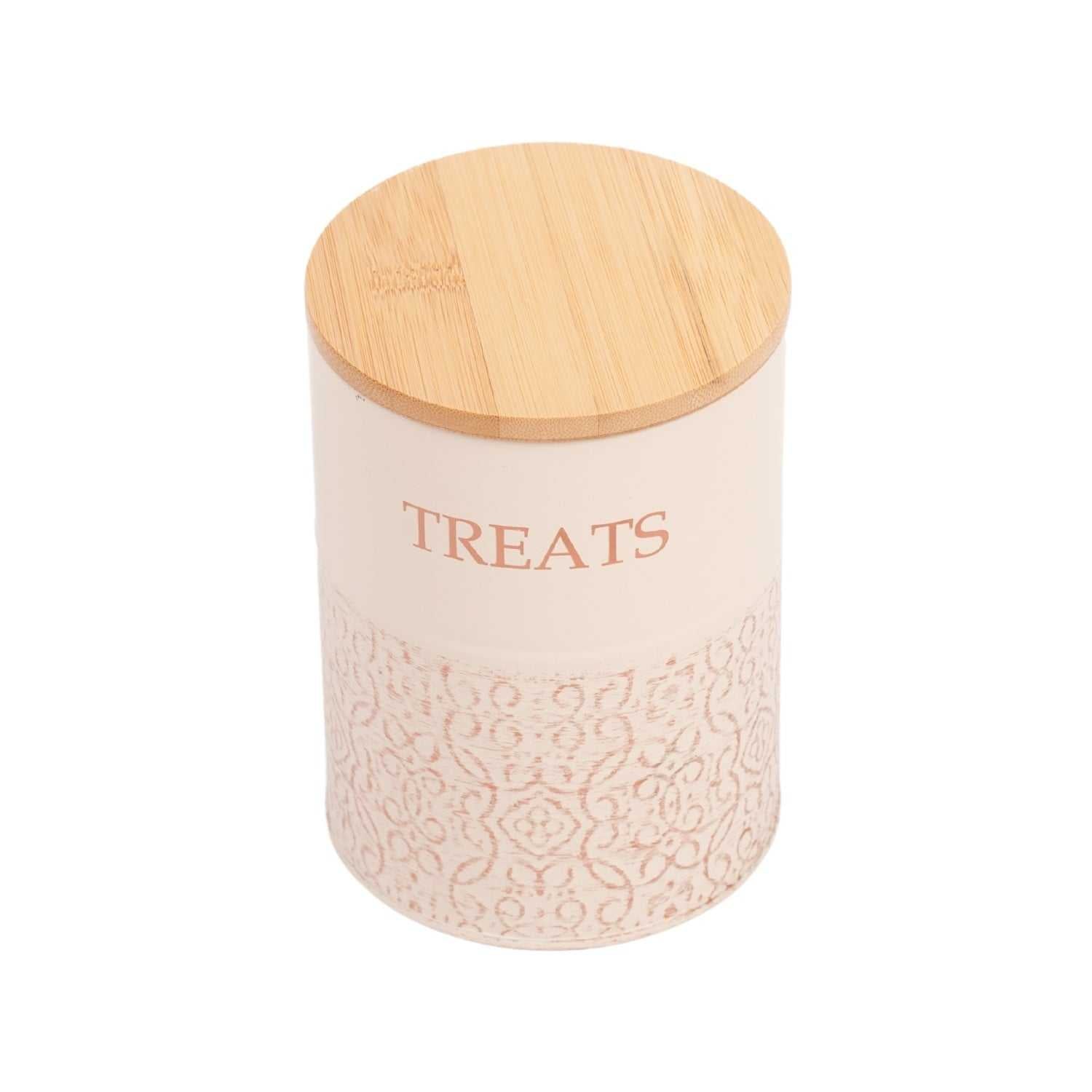 Treat Jar Country Living Dog Treat Canisters - Set of 2 Carbon Steel Jars with Bamboo Lids – White Swan PL3200S 36 $ Pet Lovers Store American Pet Supplies Stew's Incense